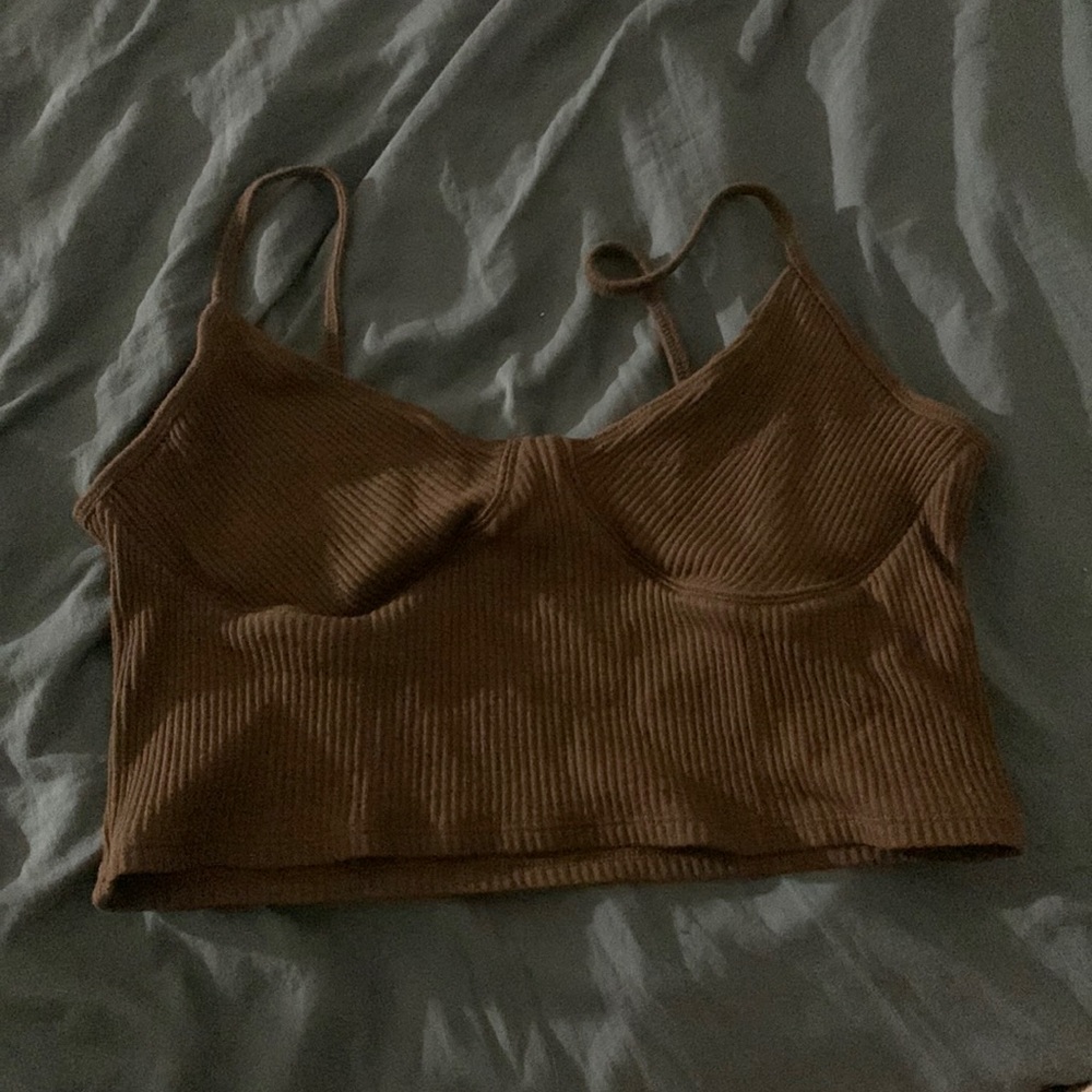 Pacsun brown crop top